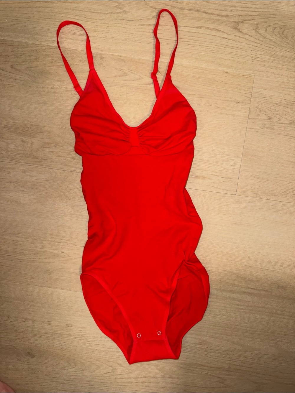 Women’s Red Shapewear Bodysuit with Adjustable Straps